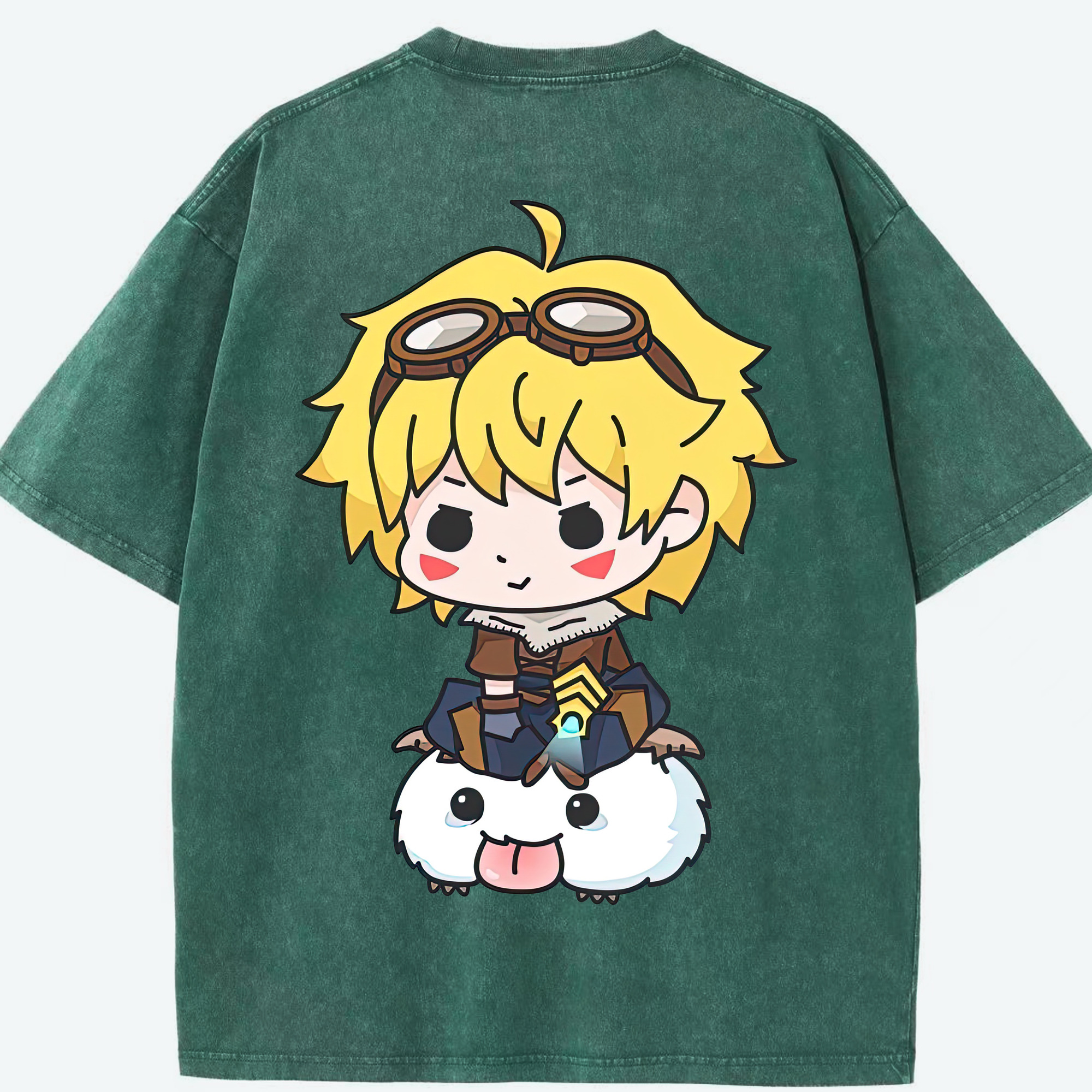 リーグ・オブ・レジェンド League of Legends LOL 綿100% ヴィンテージ風 半袖Tシャツ（背面プリント）